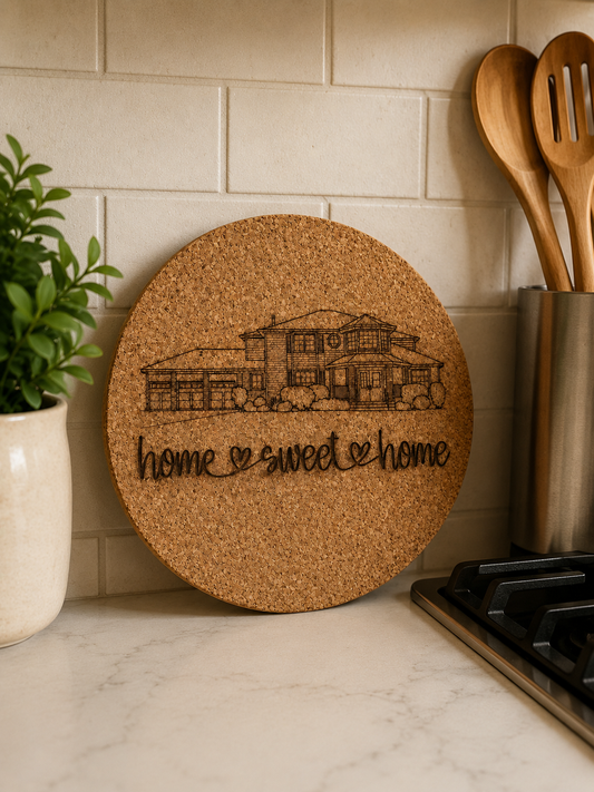Personalized Cork Hot Mat - Custom Design