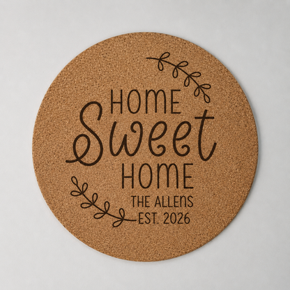 Personalized Cork Hot Mat - Custom Design