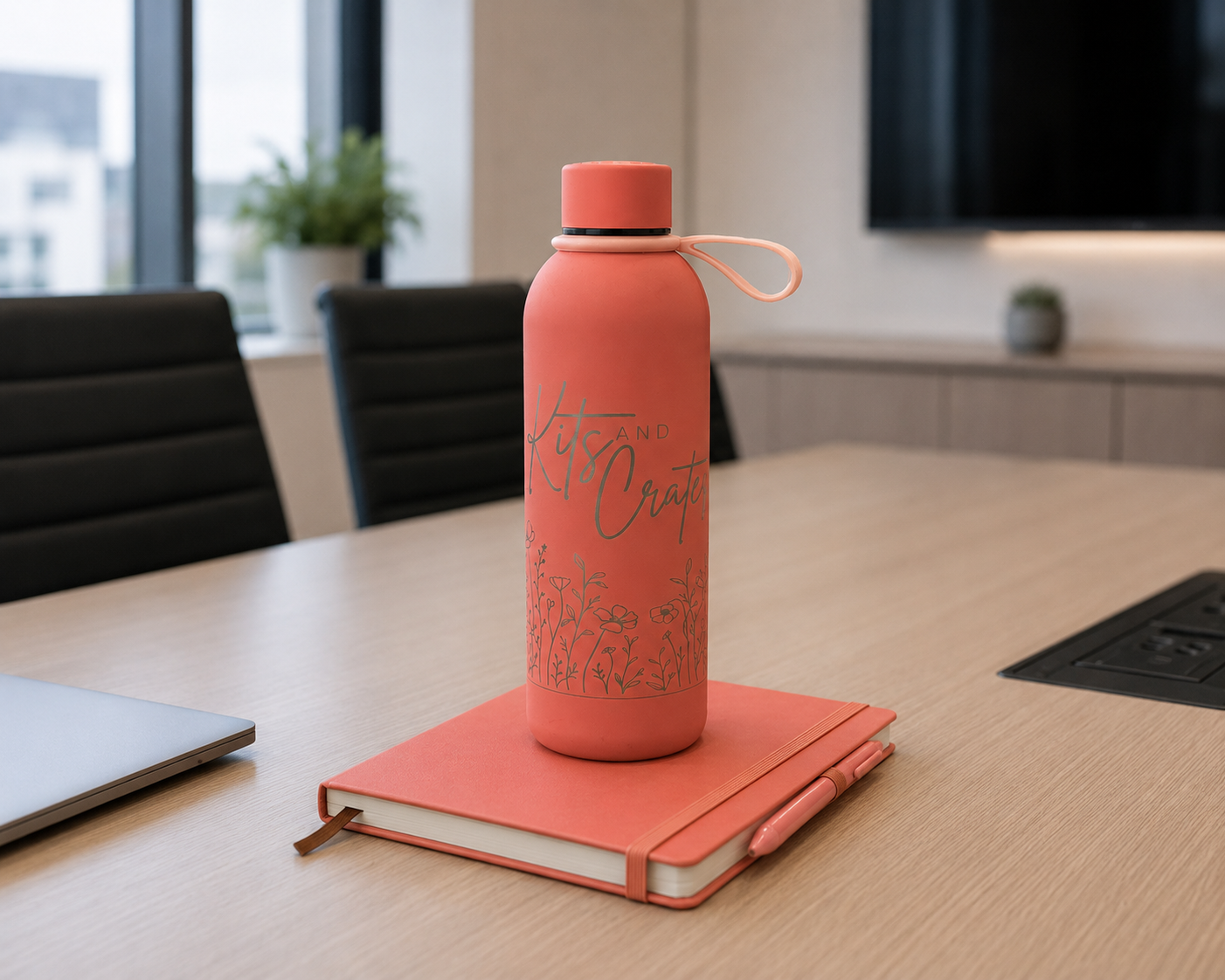 500ml Water Bottle & Notebook Set
