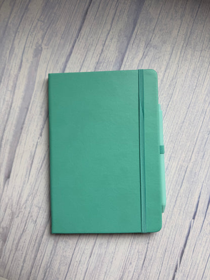 Personalized Hard Cover Leatherette Notebook & Pen Set