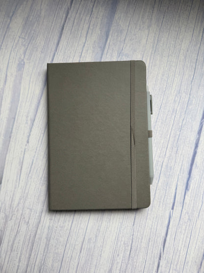 Personalized Hard Cover Leatherette Notebook & Pen Set
