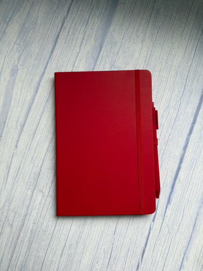 Personalized Hard Cover Leatherette Notebook & Pen Set