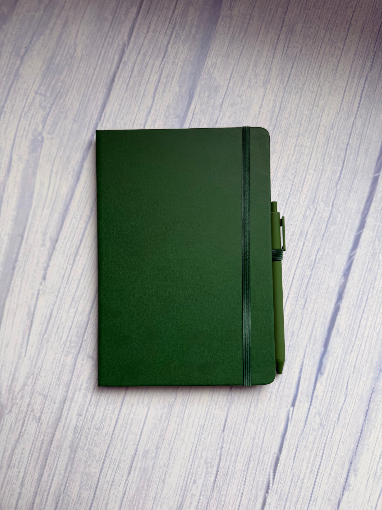 Personalized Hard Cover Leatherette Notebook & Pen Set