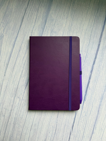 Personalized Hard Cover Leatherette Notebook & Pen Set