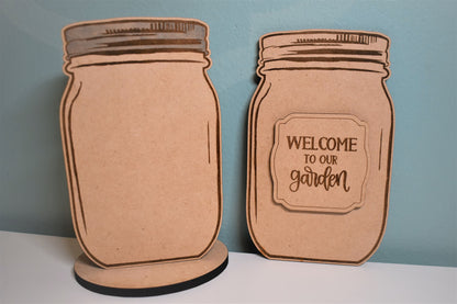 Handcrafted Mason Jar with Birth Month Flower