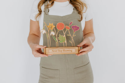 Laser Engraved Birth Month Flower Garden
